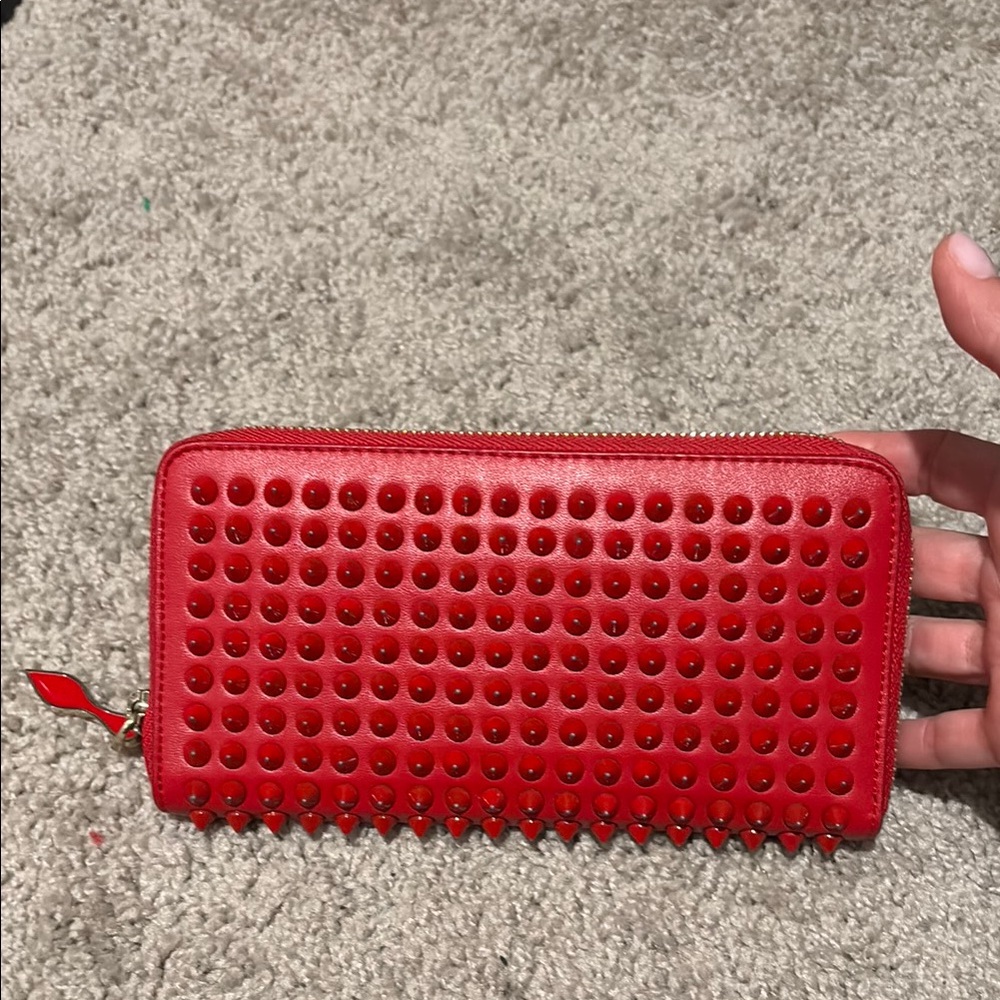 christian louboutin Red Studded Wallet